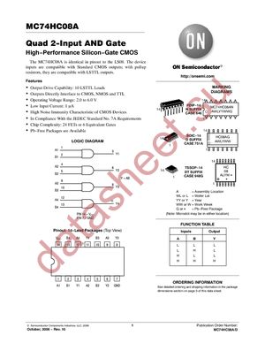 MC74HC08ADR2 datasheet  